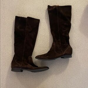 J. Crew Dark Brown Suede Knee-High Boots